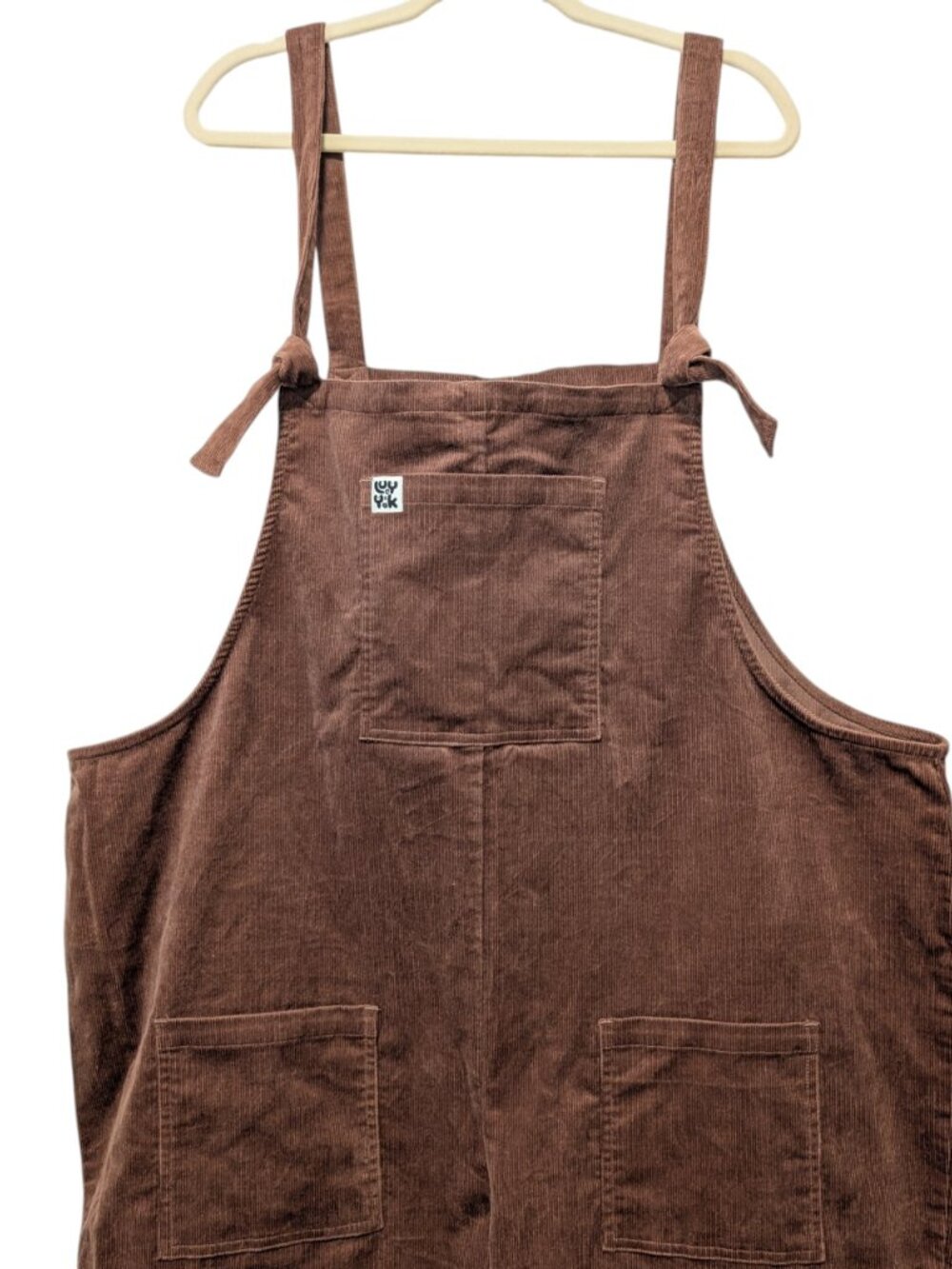 Lucy & Yak Womens NWT Sz 20R Cocoa Brown Original Org Corduroy Overall Dungarees - Picture 3 of 11